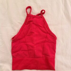 Free People Pink Striped Halter Top